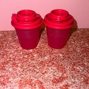 Tupperware PINK mini salt and pepper shaker